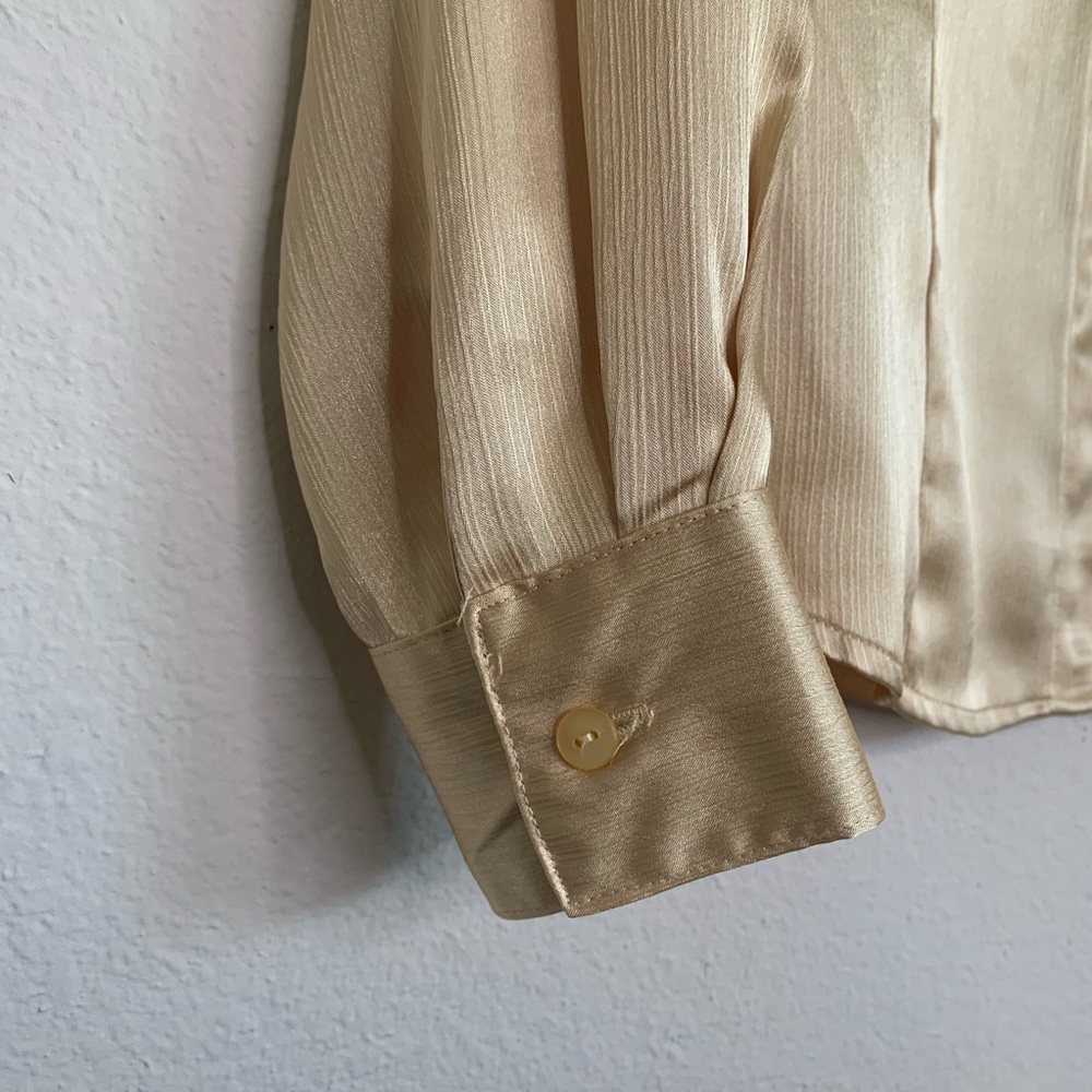 Gold button down blouse - Picture 5 of 6